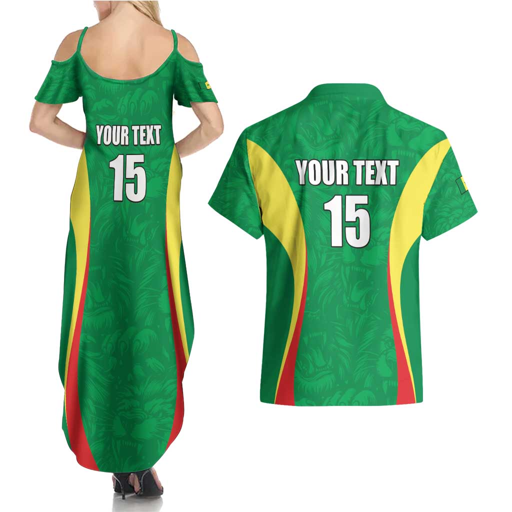 Custom Senegal Basketball Couples Matching Summer Maxi Dress and Hawaiian Shirt Go Champions Lions - Wonder Print Shop