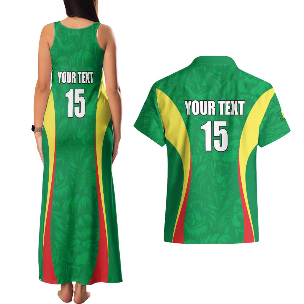 Custom Senegal Basketball Couples Matching Tank Maxi Dress and Hawaiian Shirt Go Champions Lions - Wonder Print Shop