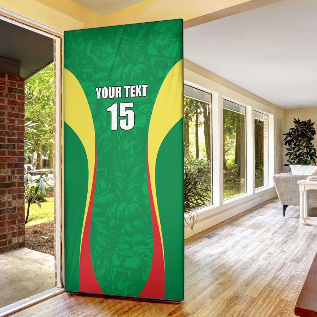 Custom Senegal Basketball Door Cover Go Champions Lions - Wonder Print Shop