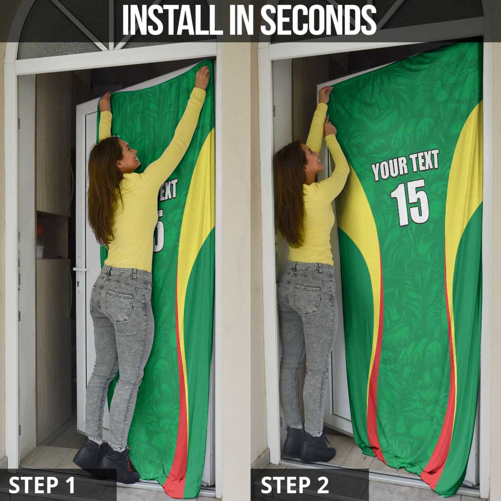Custom Senegal Basketball Door Cover Go Champions Lions - Wonder Print Shop