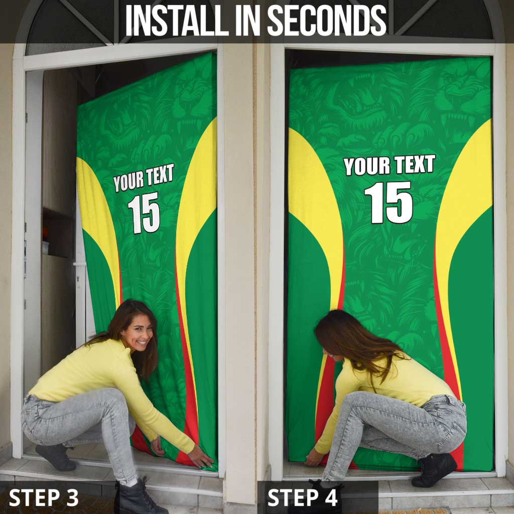 Custom Senegal Basketball Door Cover Go Champions Lions - Wonder Print Shop