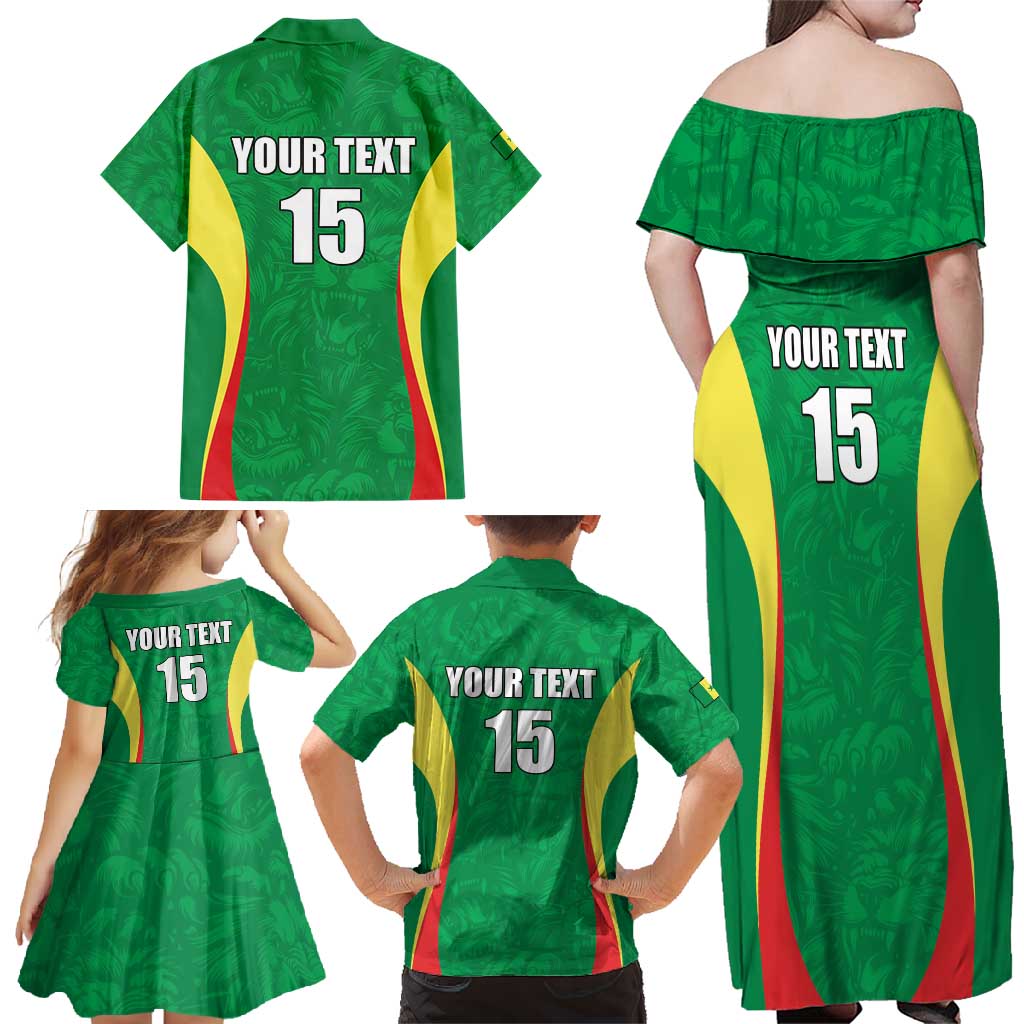 Custom Senegal Basketball Family Matching Off Shoulder Maxi Dress and Hawaiian Shirt Go Champions Lions - Wonder Print Shop
