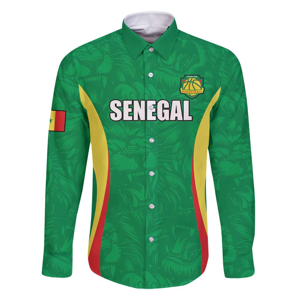 Custom Senegal Basketball Family Matching Off Shoulder Maxi Dress and Hawaiian Shirt Go Champions Lions - Wonder Print Shop