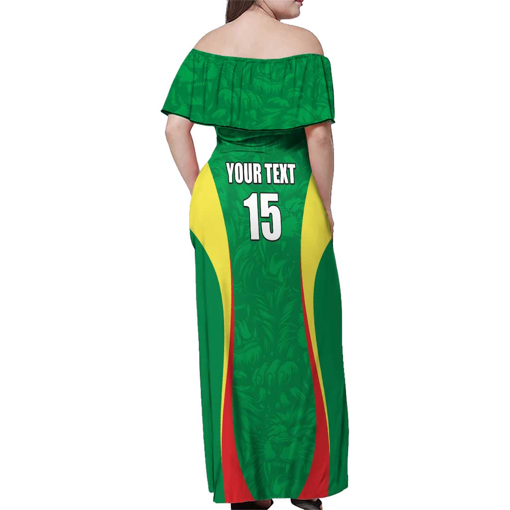 Custom Senegal Basketball Family Matching Off Shoulder Maxi Dress and Hawaiian Shirt Go Champions Lions - Wonder Print Shop