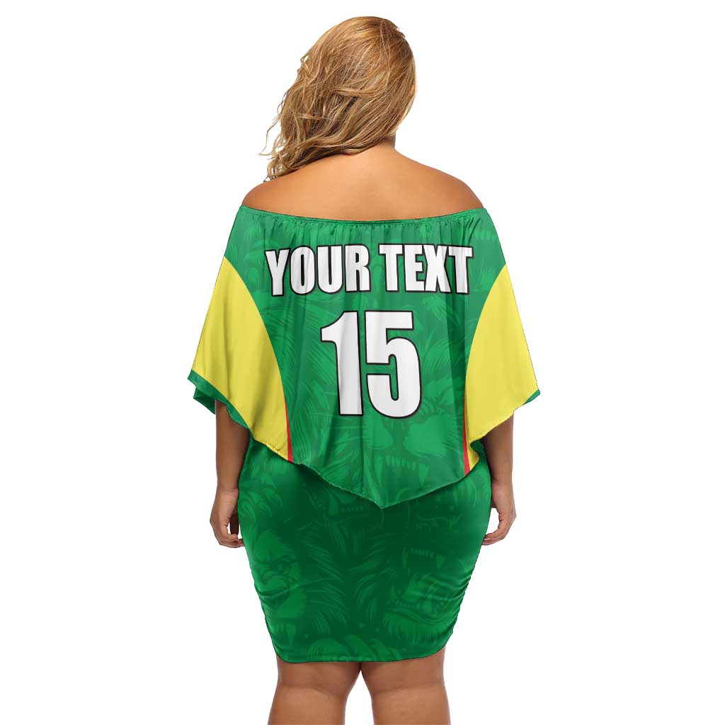 Custom Senegal Basketball Family Matching Off Shoulder Short Dress and Hawaiian Shirt Go Champions Lions - Wonder Print Shop