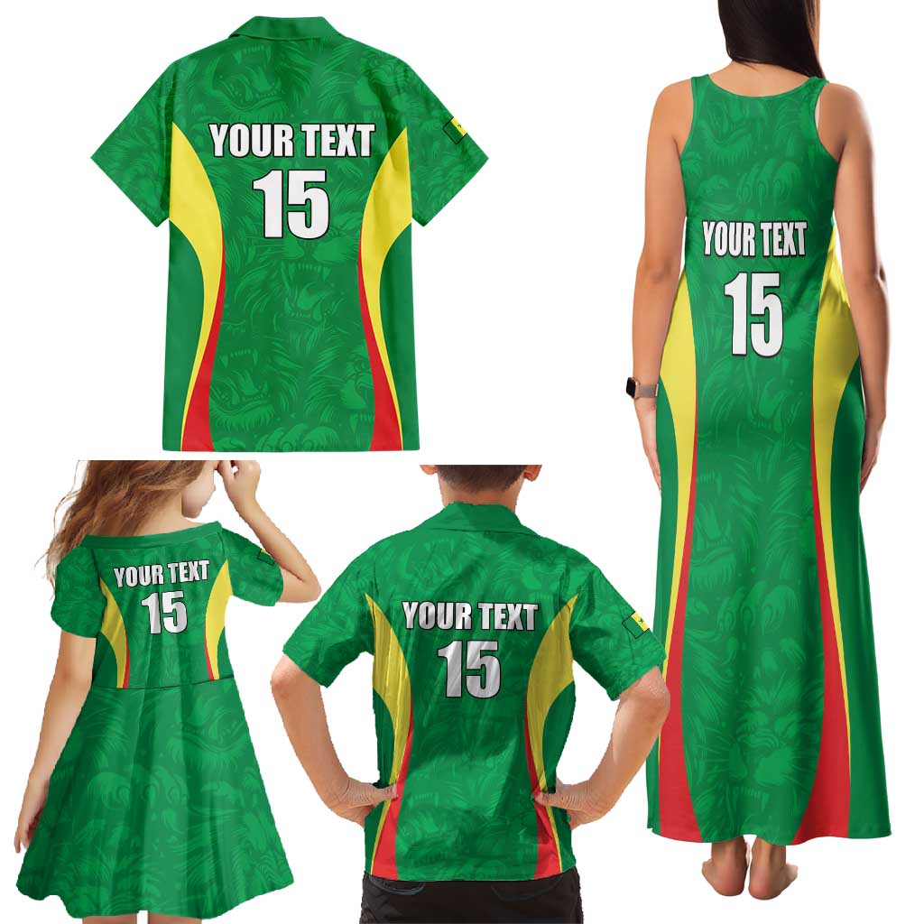 Custom Senegal Basketball Family Matching Tank Maxi Dress and Hawaiian Shirt Go Champions Lions - Wonder Print Shop