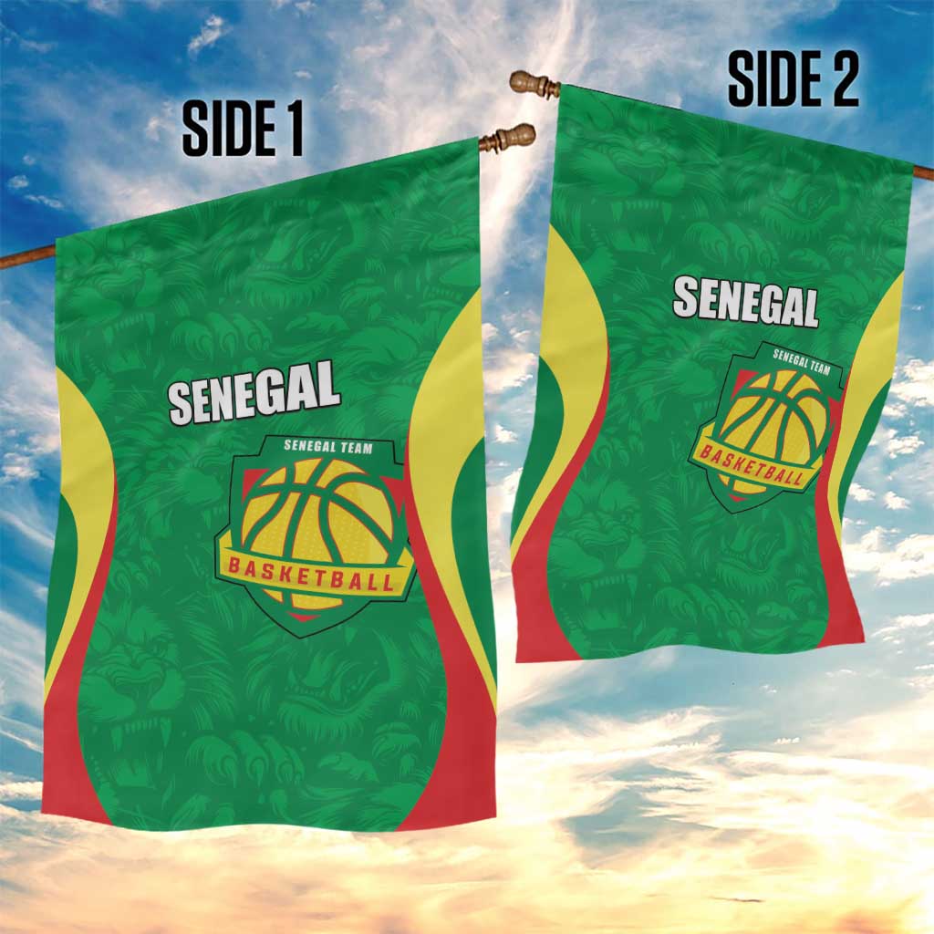 Custom Senegal Basketball Garden Flag Go Champions Lions - Wonder Print Shop