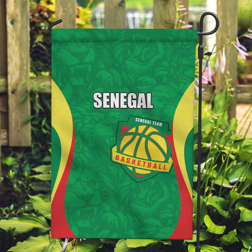 Custom Senegal Basketball Garden Flag Go Champions Lions - Wonder Print Shop