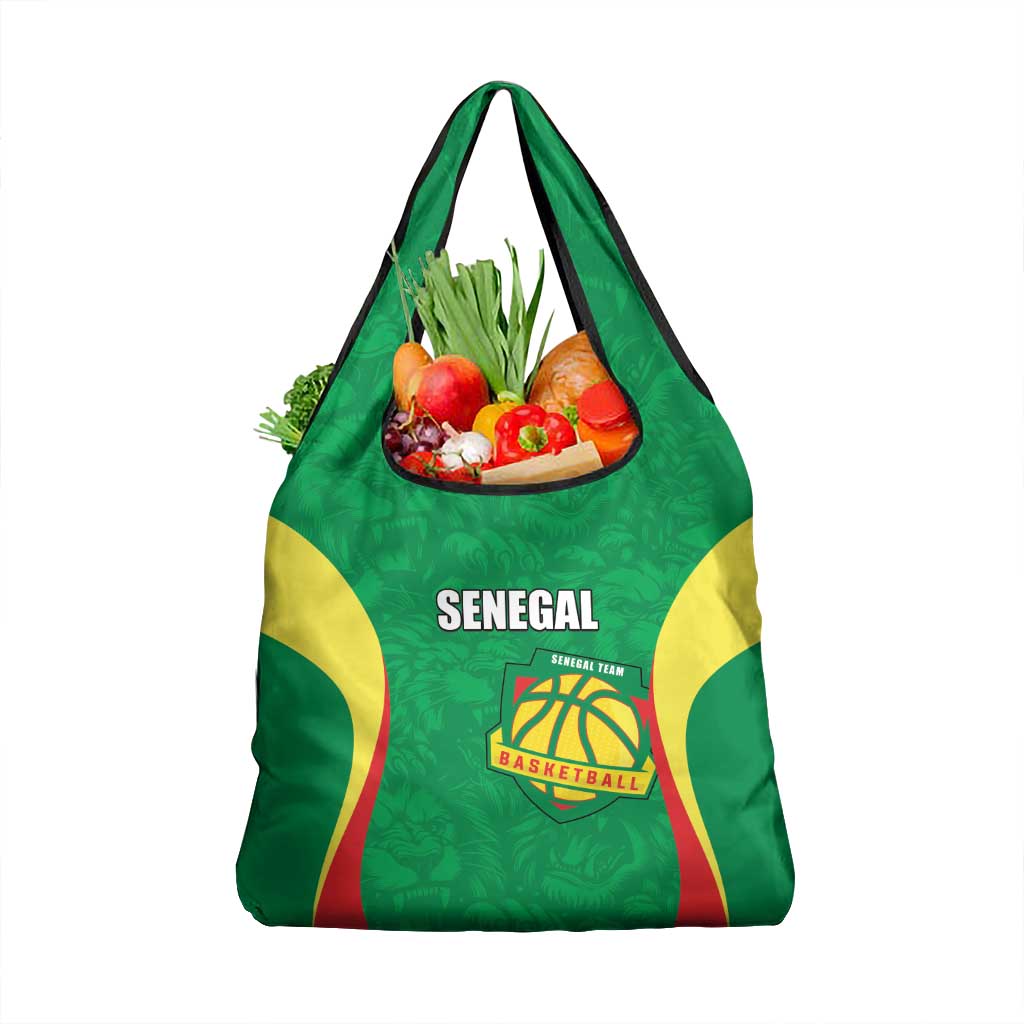 Custom Senegal Basketball Grocery Bag Go Champions Lions - Wonder Print Shop