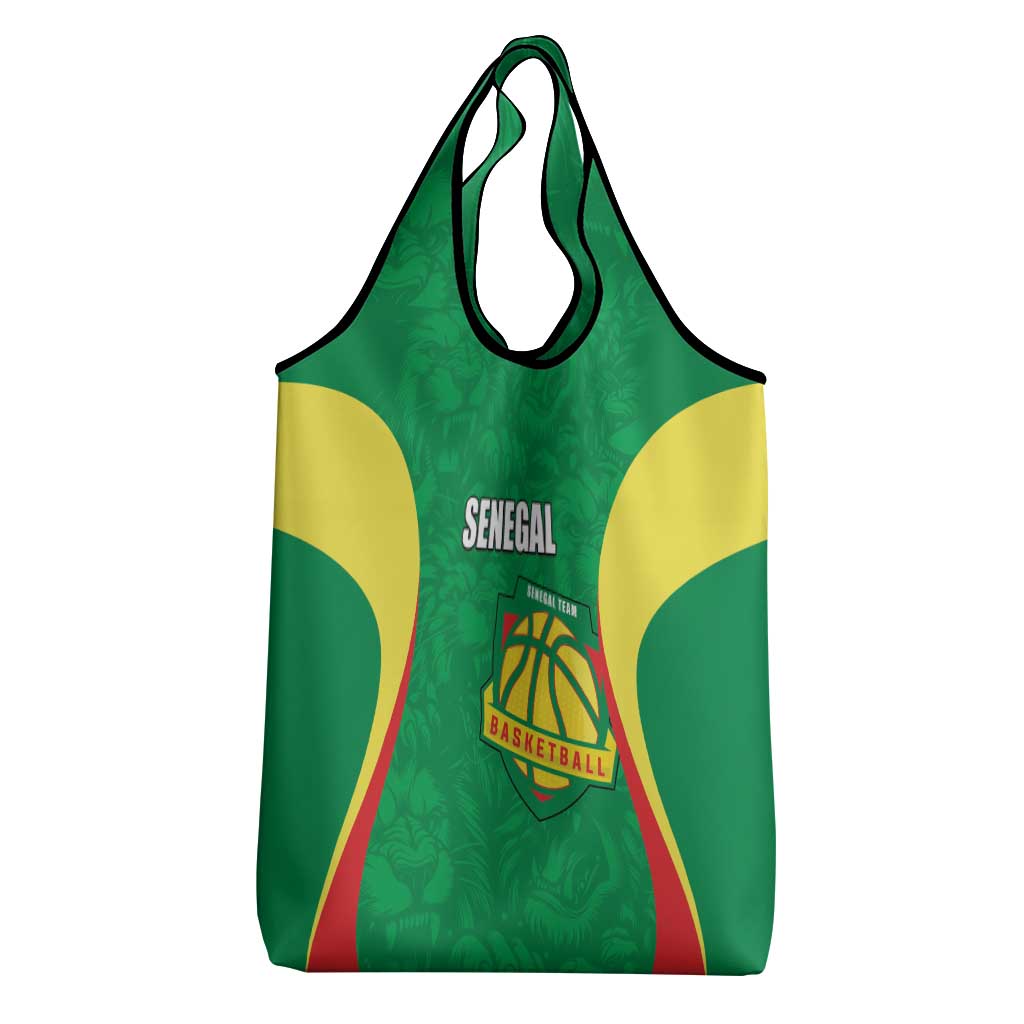 Custom Senegal Basketball Grocery Bag Go Champions Lions - Wonder Print Shop