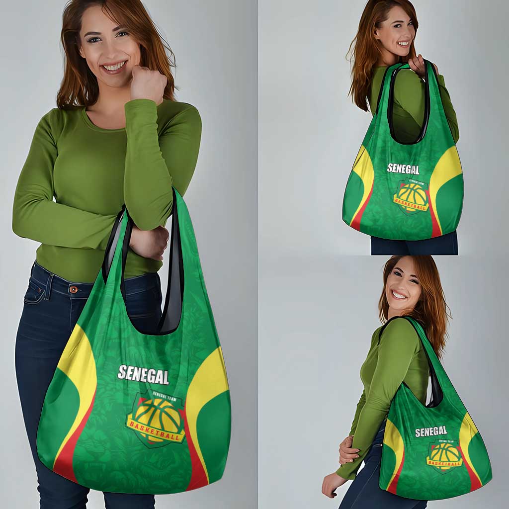 Custom Senegal Basketball Grocery Bag Go Champions Lions - Wonder Print Shop