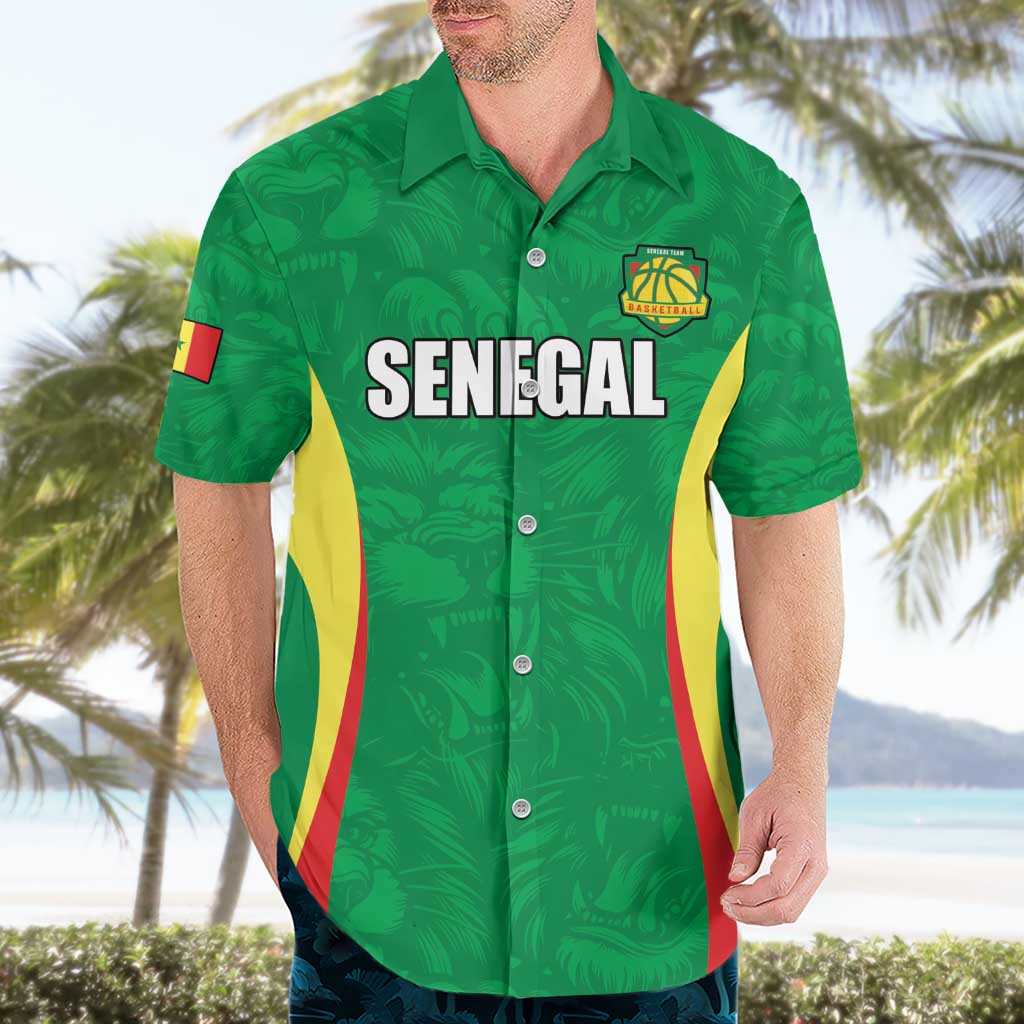 Custom Senegal Basketball Hawaiian Shirt Go Champions Lions - Wonder Print Shop