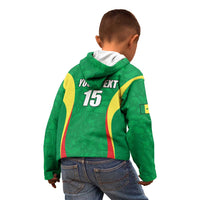 Custom Senegal Basketball Kid Hoodie Go Champions Lions - Wonder Print Shop