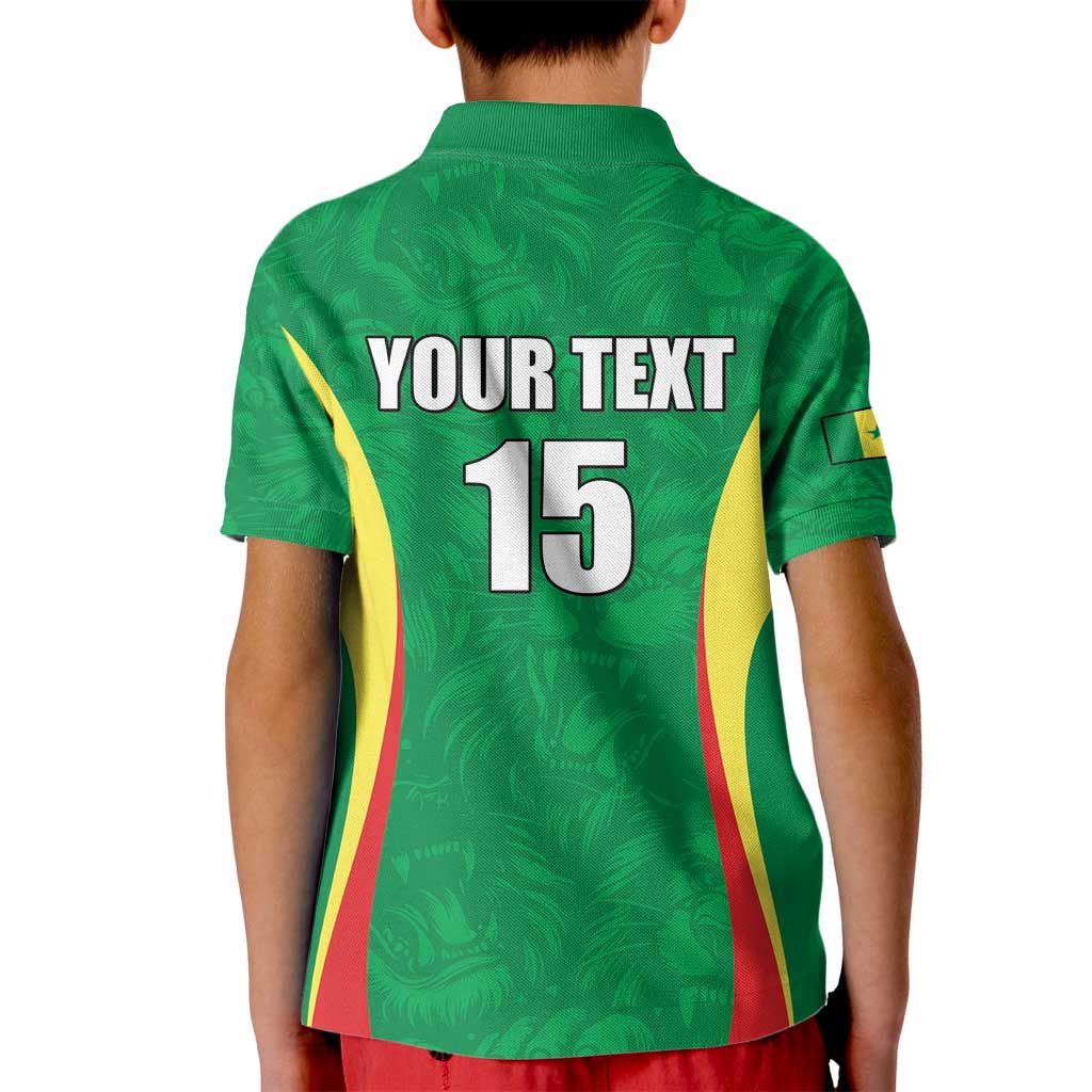 Custom Senegal Basketball Kid Polo Shirt Go Champions Lions - Wonder Print Shop