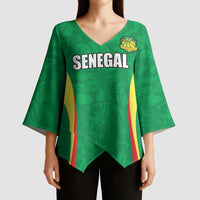 Custom Senegal Basketball Kimono Sleeve Blouse Go Champions Lions - Wonder Print Shop