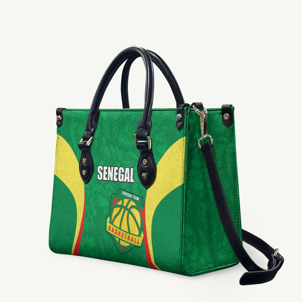 Custom Senegal Basketball Leather Bag Go Champions Lions - Wonder Print Shop