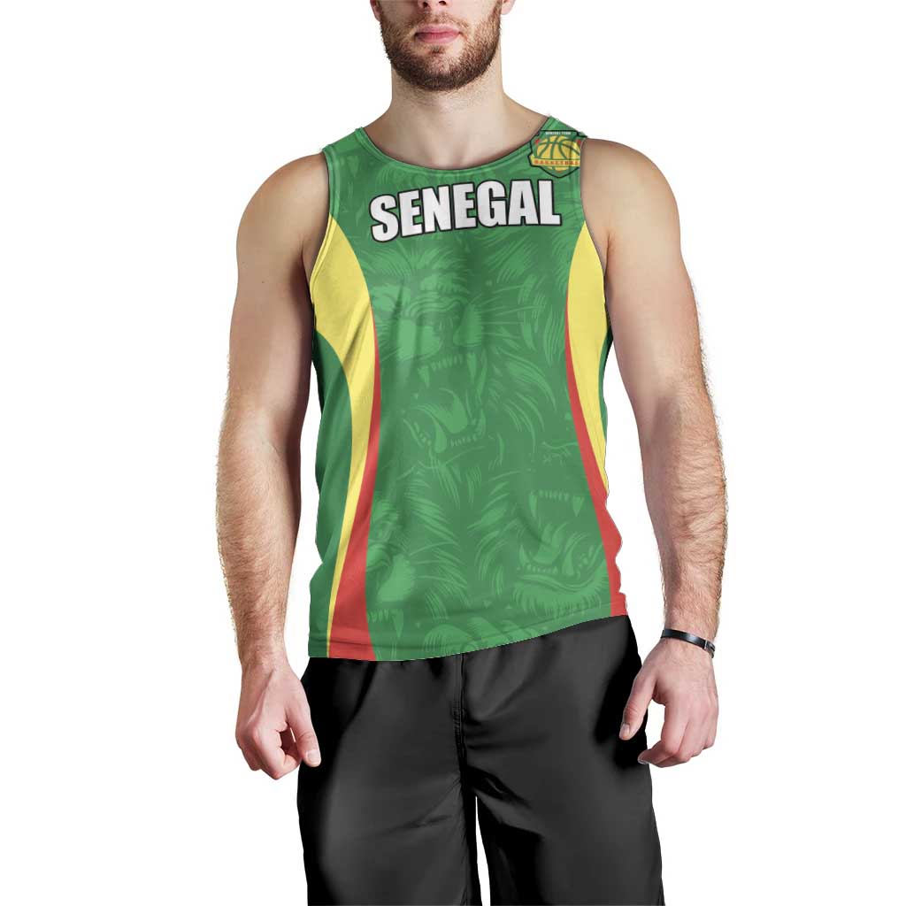 Custom Senegal Basketball Men Tank Top Go Champions Lions - Wonder Print Shop