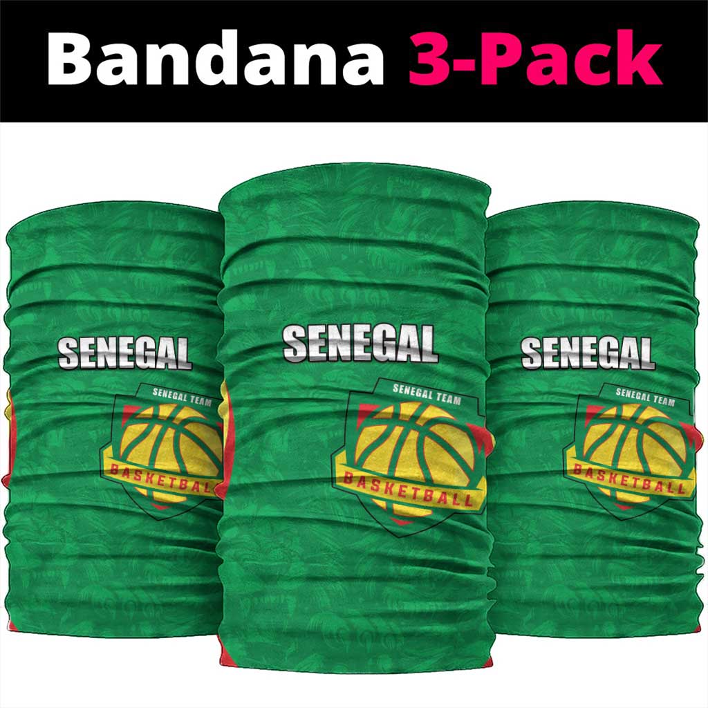 Custom Senegal Basketball Neck Gaiter Go Champions Lions - Wonder Print Shop