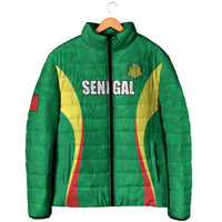 Custom Senegal Basketball Padded Jacket Go Champions Lions - Wonder Print Shop