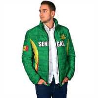 Custom Senegal Basketball Padded Jacket Go Champions Lions - Wonder Print Shop