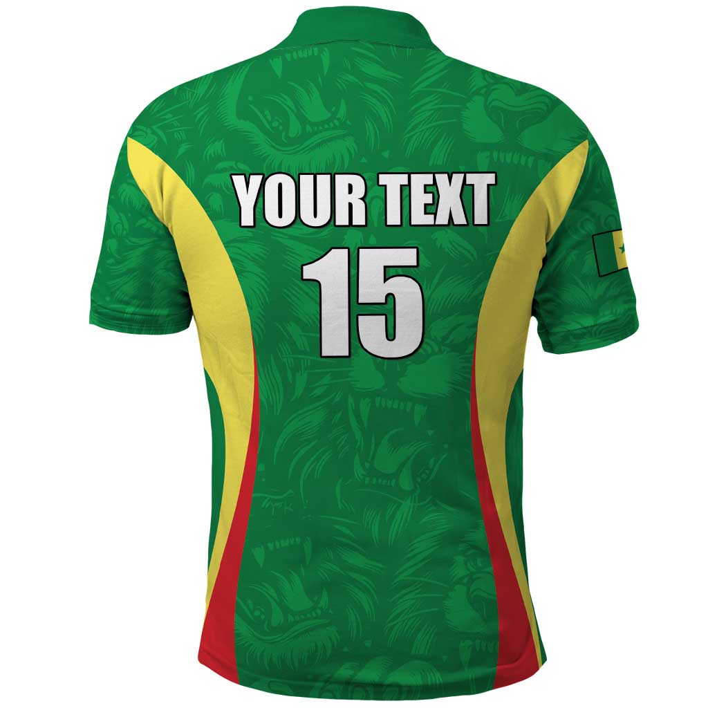 Custom Senegal Basketball Polo Shirt Go Champions Lions - Wonder Print Shop