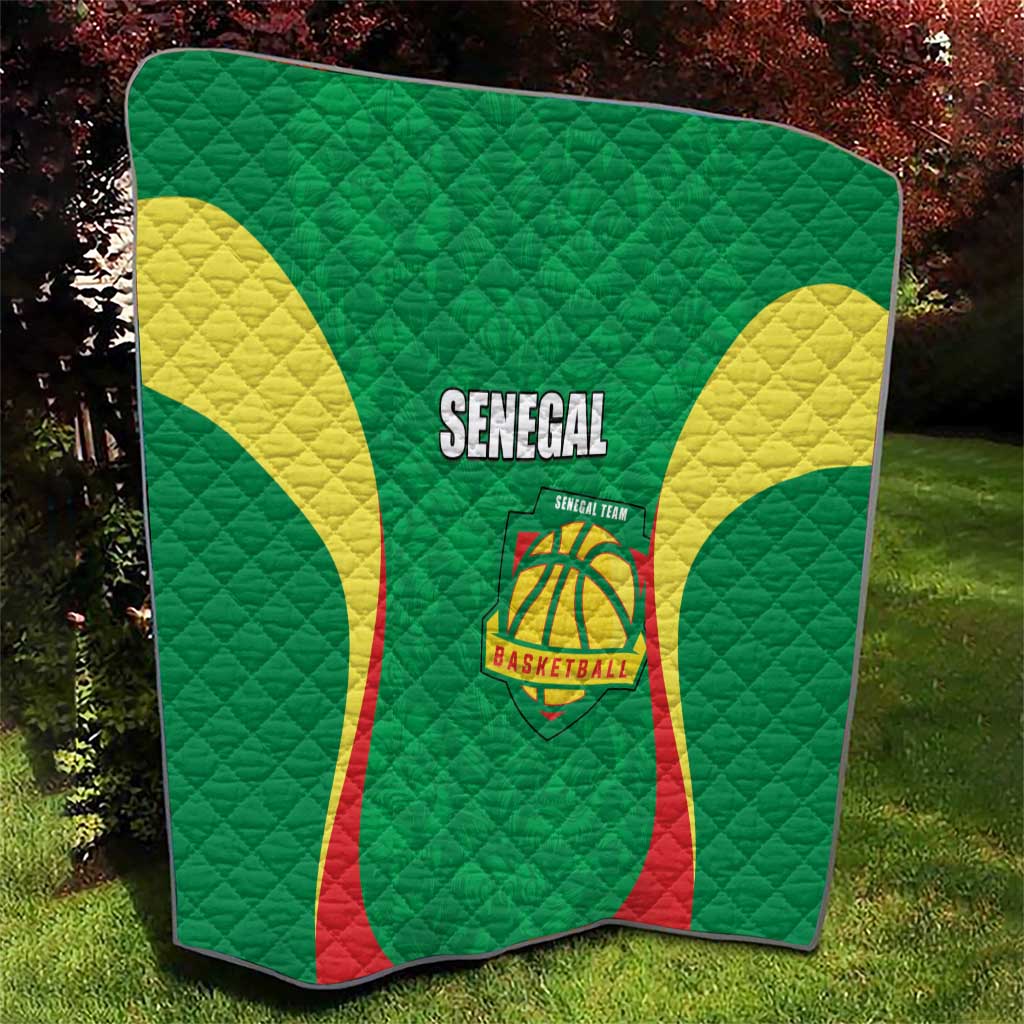 Custom Senegal Basketball Quilt Go Champions Lions - Wonder Print Shop