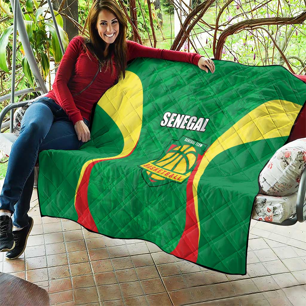 Custom Senegal Basketball Quilt Go Champions Lions - Wonder Print Shop