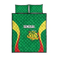 Custom Senegal Basketball Quilt Bed Set Go Champions Lions - Wonder Print Shop
