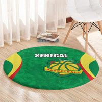 Custom Senegal Basketball Round Carpet Go Champions Lions - Wonder Print Shop