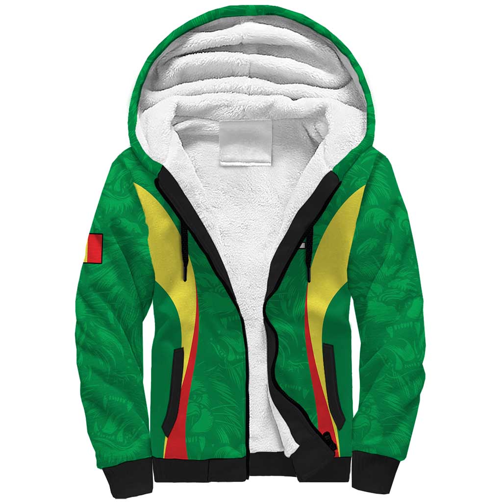 Custom Senegal Basketball Sherpa Hoodie Go Champions Lions - Wonder Print Shop