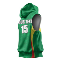 Custom Senegal Basketball Sleeveless Hoodie Go Champions Lions - Wonder Print Shop