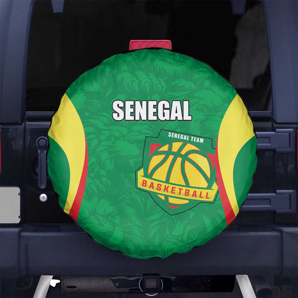 Custom Senegal Basketball Spare Tire Cover Go Champions Lions - Wonder Print Shop