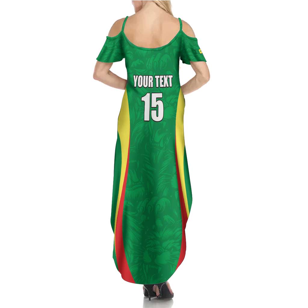 Custom Senegal Basketball Summer Maxi Dress Go Champions Lions - Wonder Print Shop