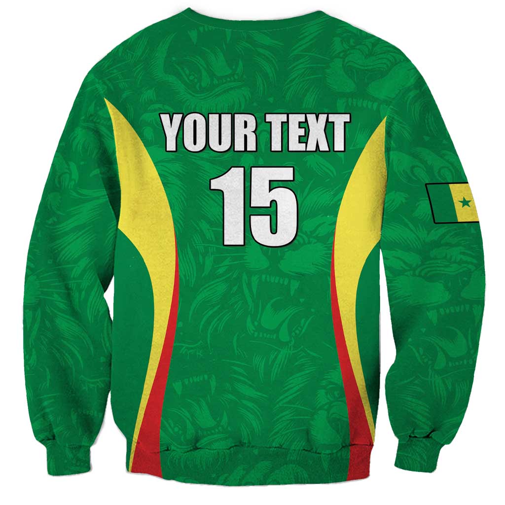 Custom Senegal Basketball Sweatshirt Go Champions Lions - Wonder Print Shop