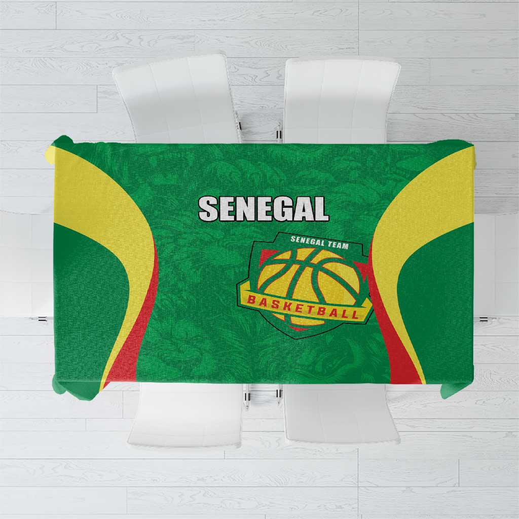 Custom Senegal Basketball Tablecloth Go Champions Lions - Wonder Print Shop