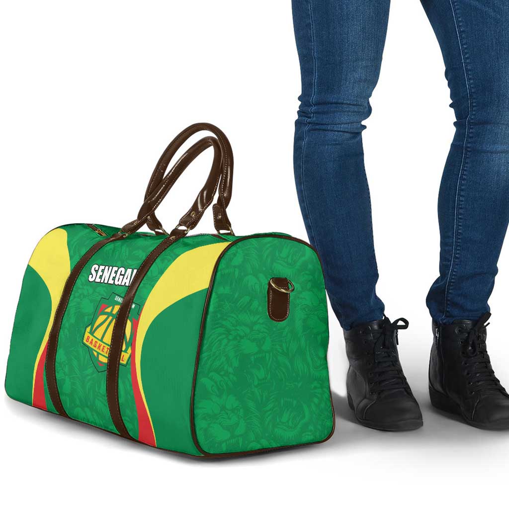 Custom Senegal Basketball Travel Bag Go Champions Lions - Wonder Print Shop