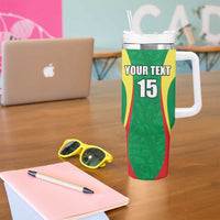 Custom Senegal Basketball Tumbler With Handle Go Champions Lions - Wonder Print Shop