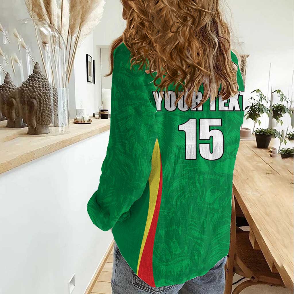 Custom Senegal Basketball Women Casual Shirt Go Champions Lions - Wonder Print Shop