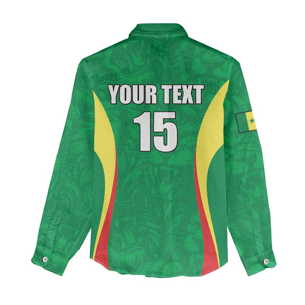 Custom Senegal Basketball Women Casual Shirt Go Champions Lions - Wonder Print Shop