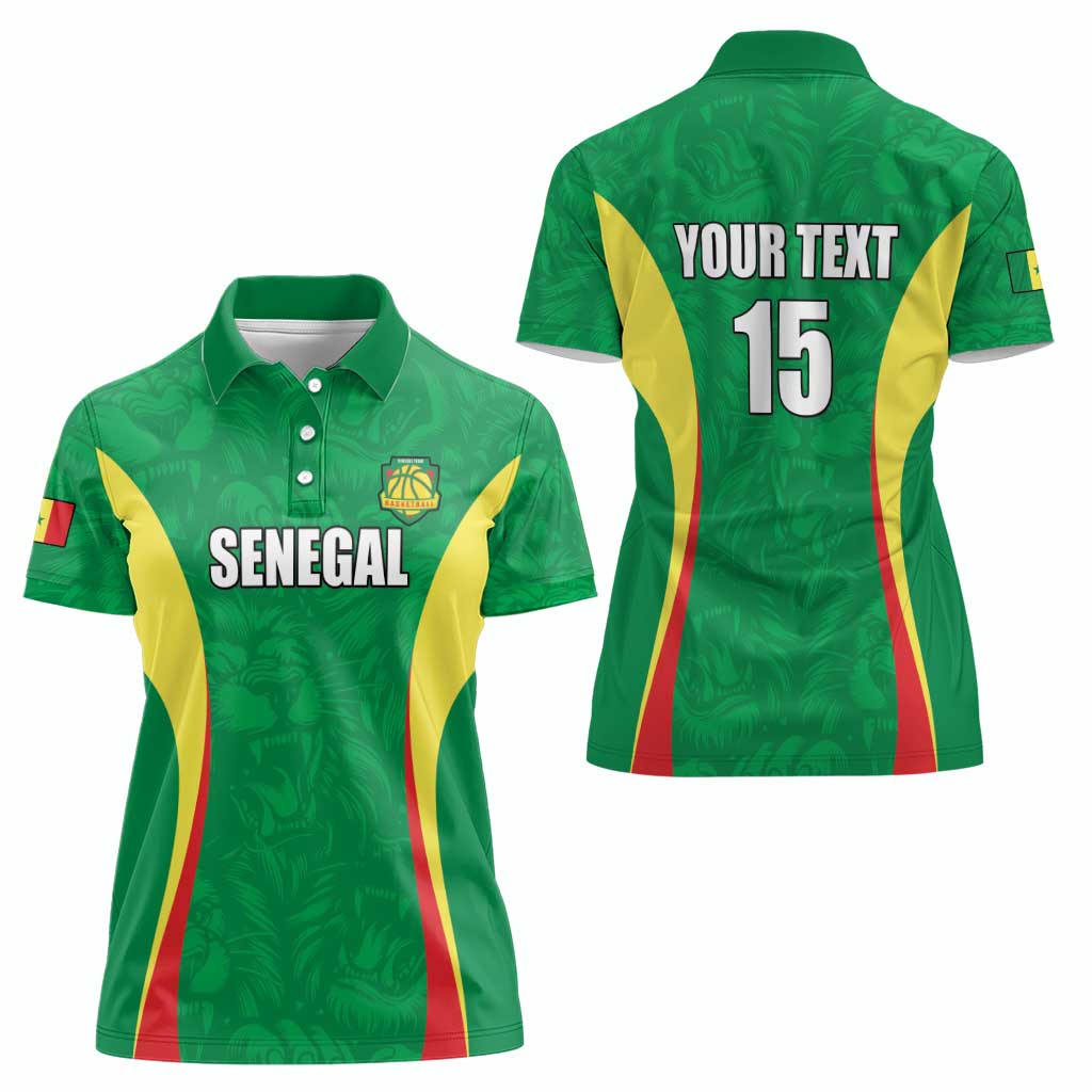Custom Senegal Basketball Women Polo Shirt Go Champions Lions - Wonder Print Shop