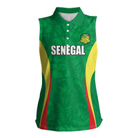 Custom Senegal Basketball Women Sleeveless Polo Shirt Go Champions Lions - Wonder Print Shop
