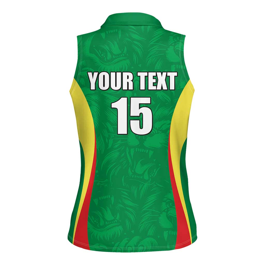 Custom Senegal Basketball Women Sleeveless Polo Shirt Go Champions Lions - Wonder Print Shop