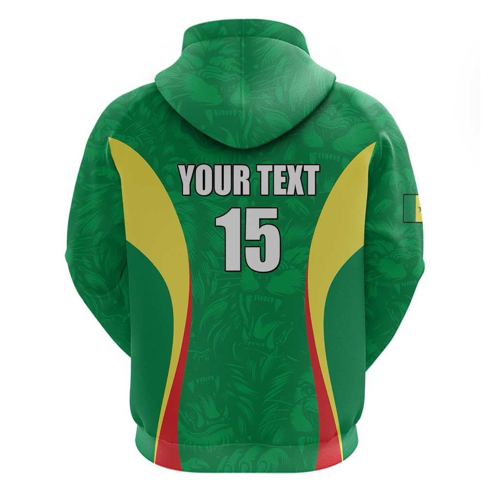 Custom Senegal Basketball Zip Hoodie Go Champions Lions - Wonder Print Shop