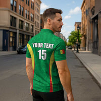 Custom Senegal Basketball Zipper Polo Shirt Go Champions Lions - Wonder Print Shop