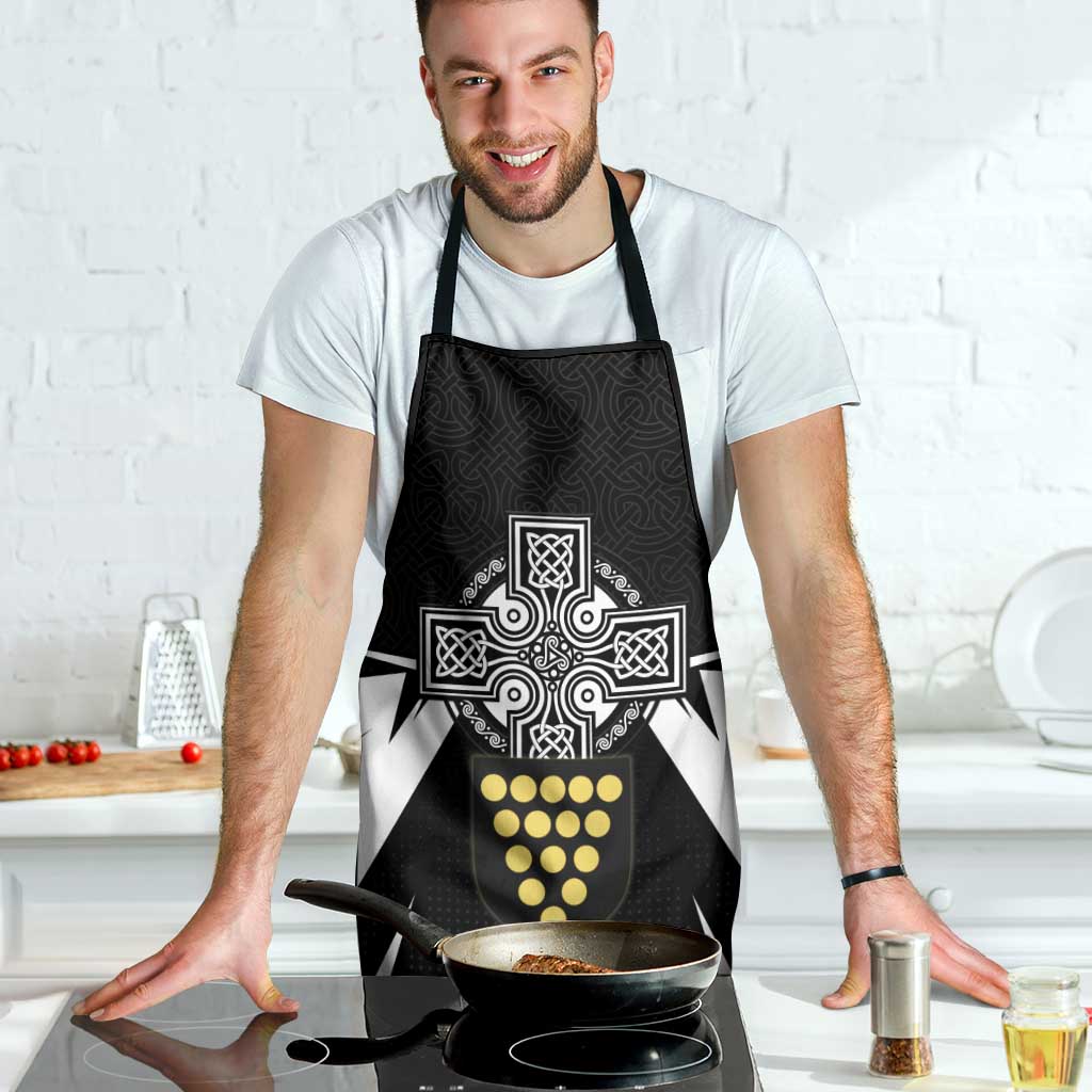 Cornwall Celtic Cross Apron Coat Of Arms With Celtic Pattern - Wonder Print Shop