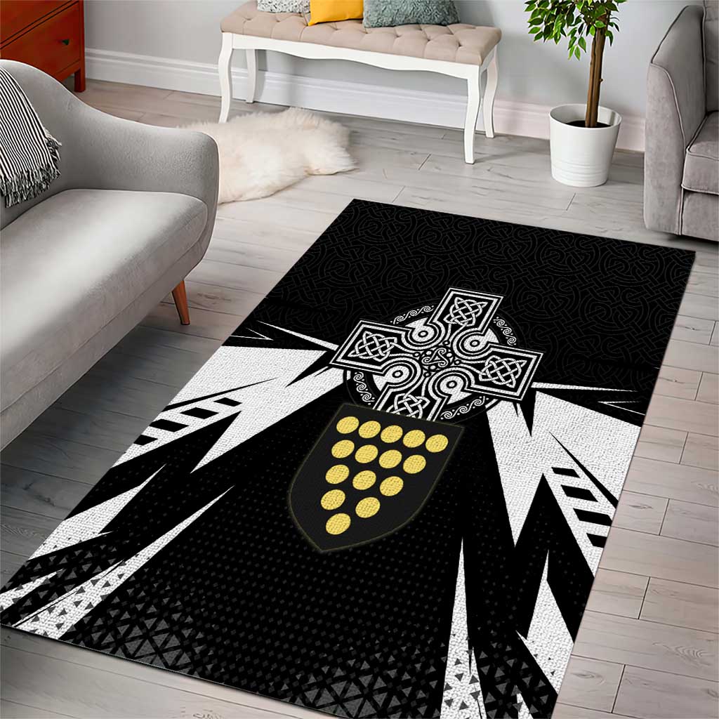 Cornwall Celtic Cross Area Rug Coat Of Arms With Celtic Pattern - Wonder Print Shop
