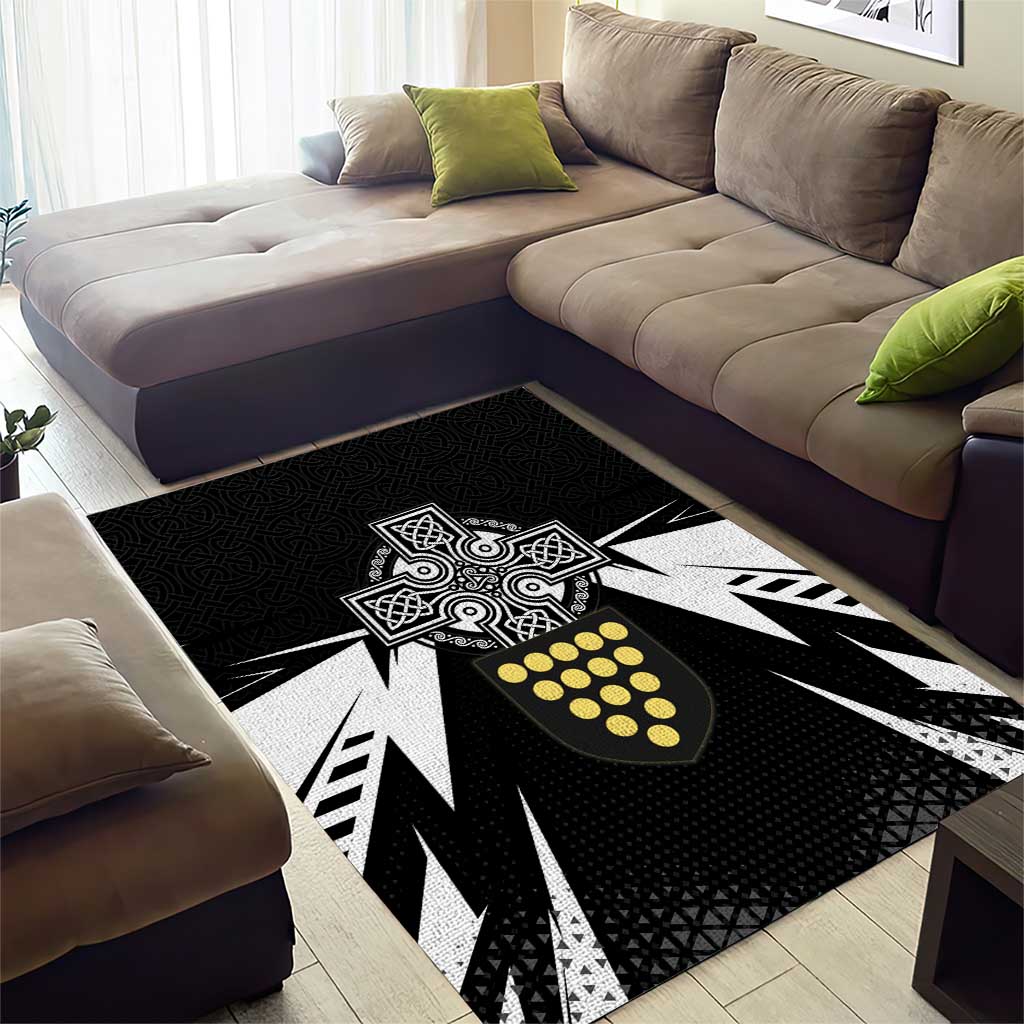 Cornwall Celtic Cross Area Rug Coat Of Arms With Celtic Pattern - Wonder Print Shop