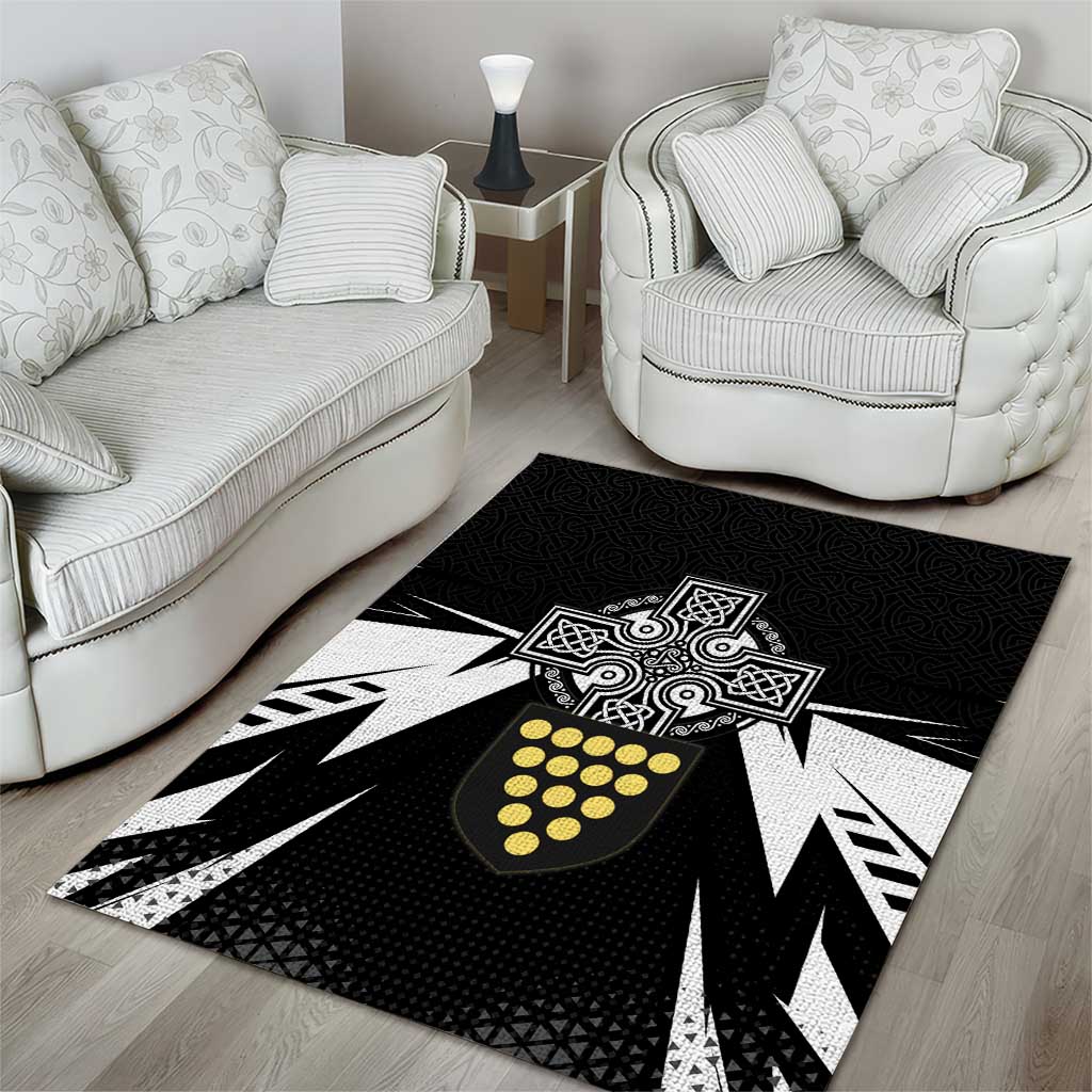 Cornwall Celtic Cross Area Rug Coat Of Arms With Celtic Pattern - Wonder Print Shop