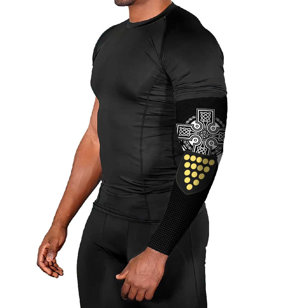 Cornwall Celtic Cross Arm Sleeves Coat Of Arms With Celtic Pattern - Wonder Print Shop