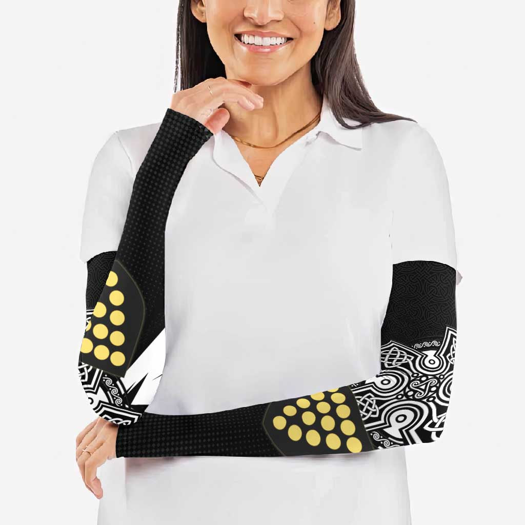 Cornwall Celtic Cross Arm Sleeves Coat Of Arms With Celtic Pattern - Wonder Print Shop